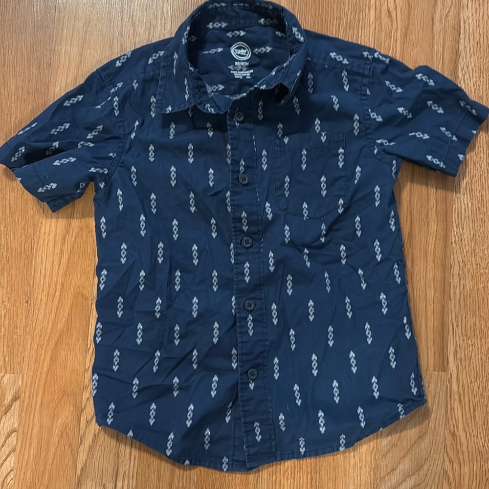 Boys Short Sleeve Button Up